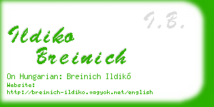 ildiko breinich business card